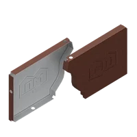 Заглушка желоба правая 120x86 мм Металл Профиль FORAMINA FREEZE QUADRO Valori двухстороннее 0,6 Brown