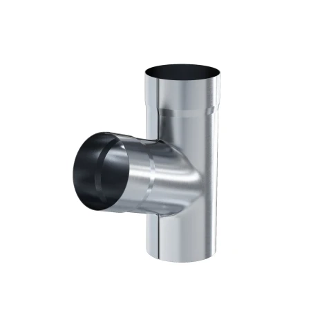 Тройник трубы d-100 мм Aquasystem Premium 0,5 Оцинкованный