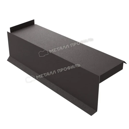 Планка сегментная торцевая левая Металл Профиль 400 мм 0,5 VikingMP E цвет RAL 8019