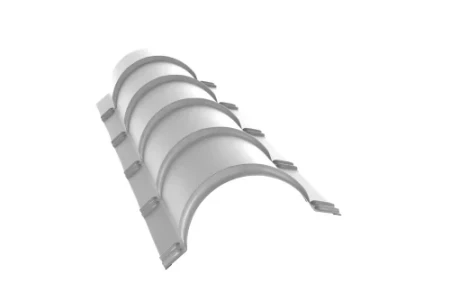 Планка конька полукруглого Grand Line 0,45 Полиэстер цвет RAL 9003 Планка конька полукруглого Grand Line 0,45 Полиэстер цвет RAL 9003