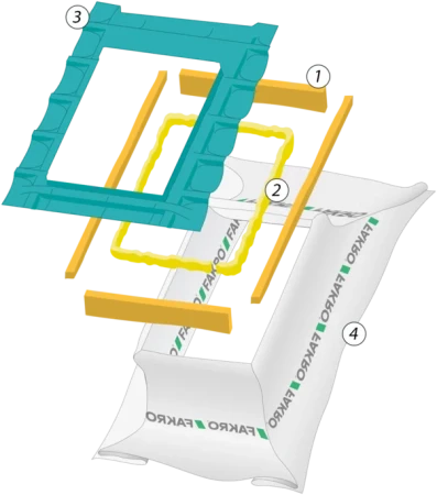 Комплект окладов гидропароизоляционный c утеплением Fakro XDK в Туле фото