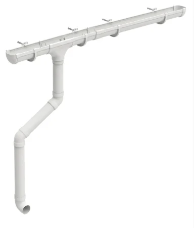 Комплект пластикового водостока d-135/90 мм ГрандЛайн Дизайн белый RAL 9003 в Туле фото