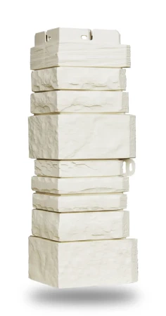 Угол пластиковой фасадной панели Grand Line Сланец Classic (молочный)