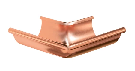 Угол желоба внешний d-150 мм 90 гр Aquasystem Элит 0,6 медный