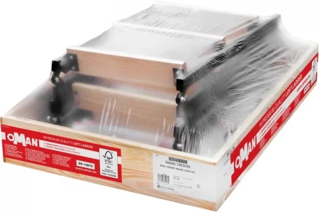 Чердачная люк-лестница Oman Складная комбинированная 4-х секционная Mini Polar в Туле фото