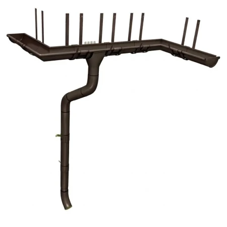 Комплект металлического водостока ГрандЛайн GL PU d-150x100 мм 6 м/3 м Полиуретан RR 32 в Туле фото