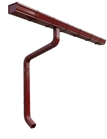 Металлический водосток (комплект) Grand Line Vortex d-127x78 мм Полиэстер RAL 3005 в Туле фото