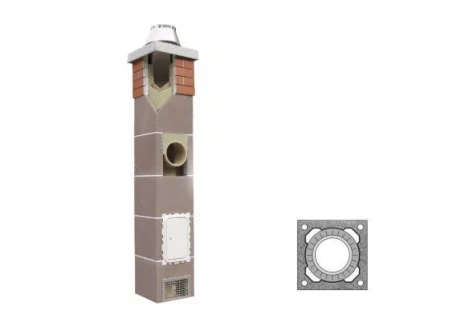 Готовый комплект одноходового дымохода Schiedel Uni 14 пм, Ø-200 мм без вентканала