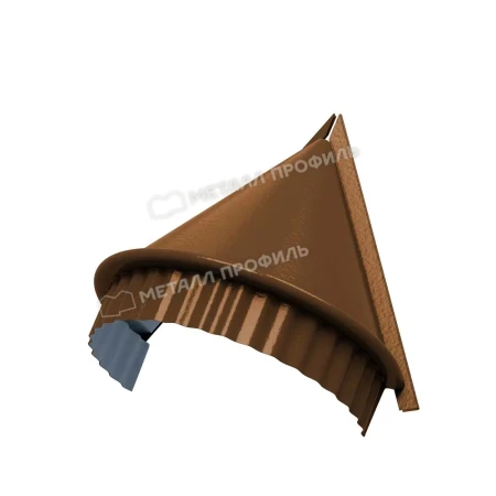 Заглушка конька круглого конусная Металл Профиль 0,50 PURMAN цвет Argillite Медный металлик