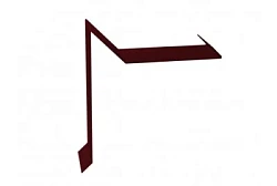 Планка ветровая для мягкой кровли двойная завальцовка Grand Line 60x30x90 Satin 0,5