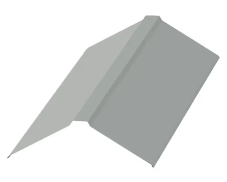 Планка конька плоского Металл Профиль 190x190x2000 0,5 Norman цвет RAL 9006