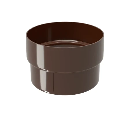 Соединитель трубы (муфта) d-90 мм ПВХ Grand Line коричневая RR 32