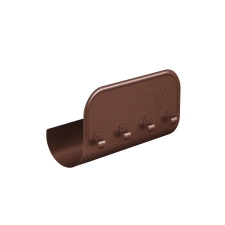 Ограничитель перелива желоба d-125 мм прямой Aquasystem Premium Pural Matt 0,6 RAL 8017