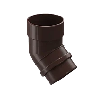 Колено трубы d-100 мм 45 гр ПВХ Döcke Lux шоколад RAL 8019