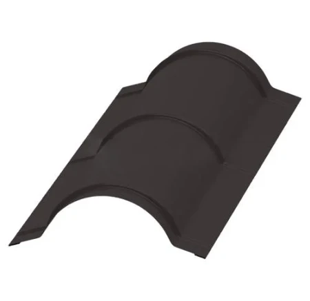 Планка конька круглого Металл Профиль R110x2000 Viking E 0,5 цвет RAL 8019