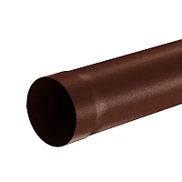 Труба круглая водосточная d-100 мм 1 м Аквасистем Премиум PU Matt 0,6 RAL 8017