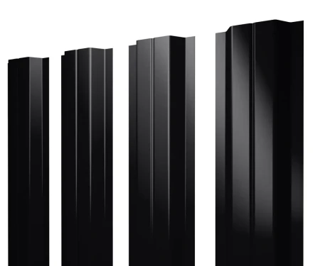 П-образный Velur 0,5 RAL 9005 прямой