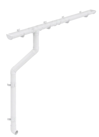 Комплект пластикового водостока d-120/90 мм ГрандЛайн Классика белый RAL 9003 в Туле фото