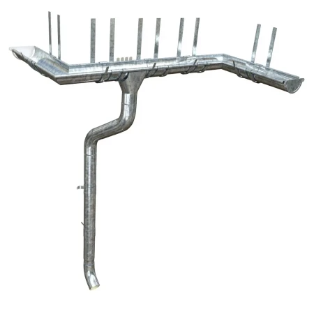 Комплект металлического водостока Grand Line GL ZN d-125x90 мм 6 м/3 м Оцинкованный в Туле фото