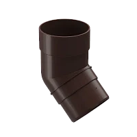 Колено трубы d-85 мм 45 гр ПВХ Döcke Premium шоколад RAL 8019