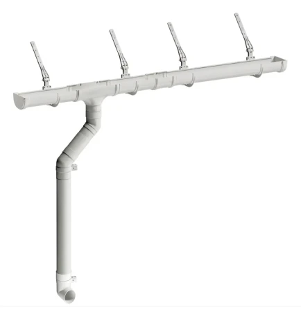 Комплект пластикового водостока d-120x85 мм Döcke Premium пломбир RAL 9003 в Туле фото