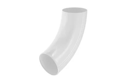 Колено стока (отвод трубы) d-90 мм Aquasystem Premium Pural 0,6 RAL 9003