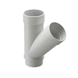 Тройник трубы d-100 мм 45° ПВХ Döcke Lux