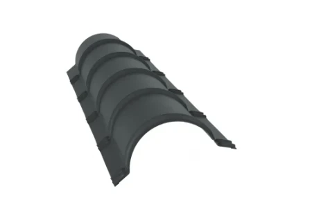 Планка конька полукруглого Grand Line 0,45 Полиэстер цвет RAL 7005 Планка конька полукруглого Grand Line 0,45 Полиэстер цвет RAL 7005