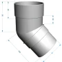Колено трубы d-85 мм 45° ПВХ Döcke Premium в Туле фото