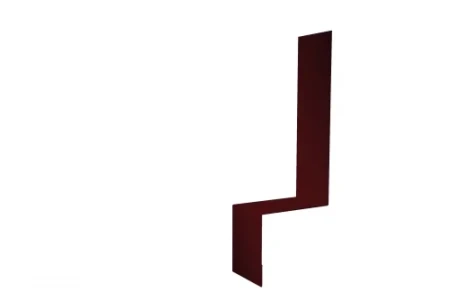 Планка примыкание боковое фальц Grand Line 0,5 Velur цвет RAL 3005