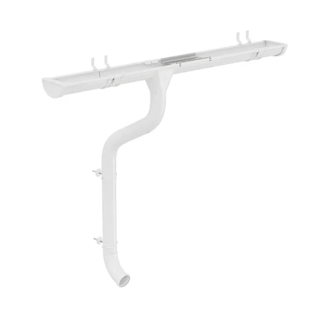 Комплект металлического водостока Аквасистем Премиум d-125x90 мм 6 м/3 м PU Ral 9003 в Туле фото