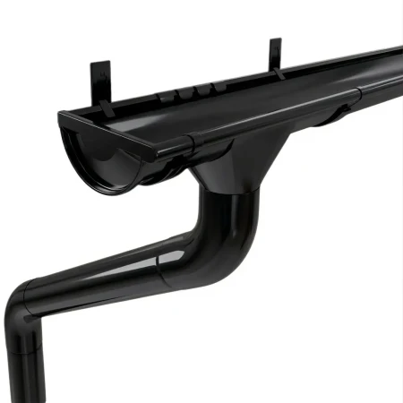 Комплект металлического водостока ГрандЛайн GL PU d-125x90 мм 6 м/3 м Полиуретан RAL 9005 в Туле фото