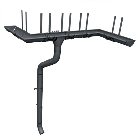 Комплект металлического водостока ГрандЛайн GL PE Matt d-125x90 мм Полиэстер Matt RAL 7024 в Туле фото