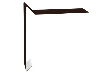 Планка ветровая для мягкой кровли Grand Line 130x25x100 0,5 Satin цвет RAL 8017