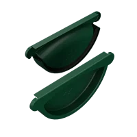 Заглушка желоба d-125 мм Металл Профиль FORAMINA PUR Purman двухсторонний 0,6 RAL 6005