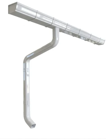 Комплект металлического водостока ГрандЛайн Vortex 127x78 мм Полиэстер RAL 9003 в Туле фото