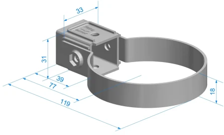 Хомут трубы d-80 мм ПВХ Döcke Standard в Туле фото