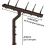 Комплект пластикового водостока d-120x80 мм Döcke Standard темно-коричневый RAL 8019 в Туле фото