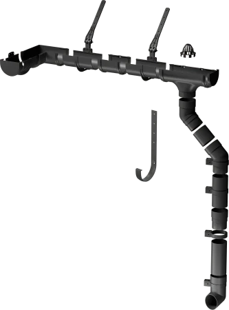 Заглушка воронки d-120 мм ПВХ Döcke Premium графит RAL 7024