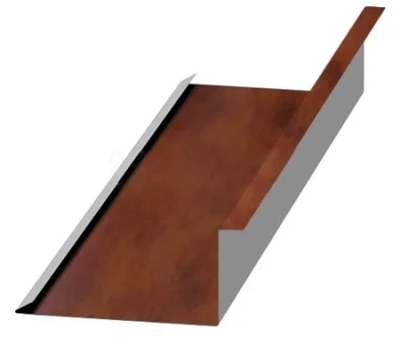 Планка примыкания нижняя Металл Профиль 250x122x2000 0,50 CLOUDY цвет Anticato Терракотовый