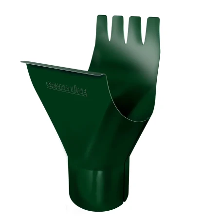 Воронка желоба d-125x90 мм Grand Line Полиуретан 0,6 RAL 6005