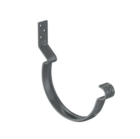 Крюк желоба d-125 мм усиленный короткий Aquasystem Premium Pural Matt 4,0 RAL 7024