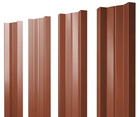 М-образный PurLite Matt 0,5 RAL 8004 прямой