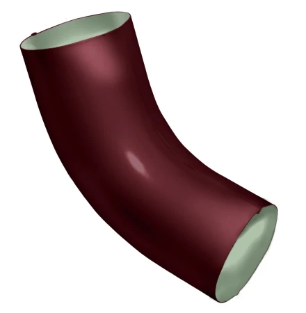 Колено трубы d-90 мм 60 гр. Grand Line Optima Полиэстер двухсторонний 0,6 RAL 3005