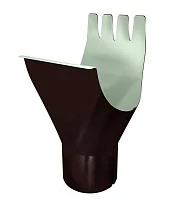 Воронка желоба d-150x100 мм Grand Line PE Полиэстер двухсторонний 0,6 RAL 8017