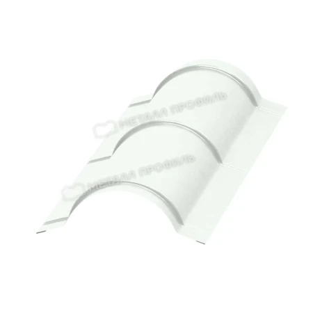 Планка конька круглого Металл Профиль R110x2000 0,5 Norman цвет RAL 9003