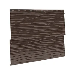 Металлосайдинг Аквасистем Скандинавская доска узкая двойная Полиэстер 0,5 Zn140