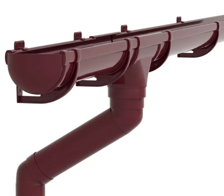 Комплект пластикового водостока d-135/90 мм ГрандЛайн Дизайн бордо RAL 3005 в Туле фото