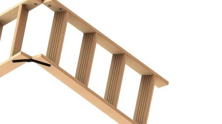 Чердачная люк-лестница Oman Складная 3-х секционная противопожарная Polar EI45 в Туле фото