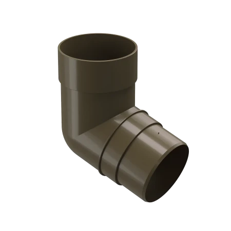 Колено трубы d-85 мм 72 гр ПВХ Döcke Premium каштан RAL 8017